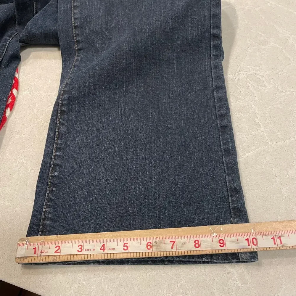 Lane Bryant women's dark wash jeans sz 18 petite slim boot genius fit jeans